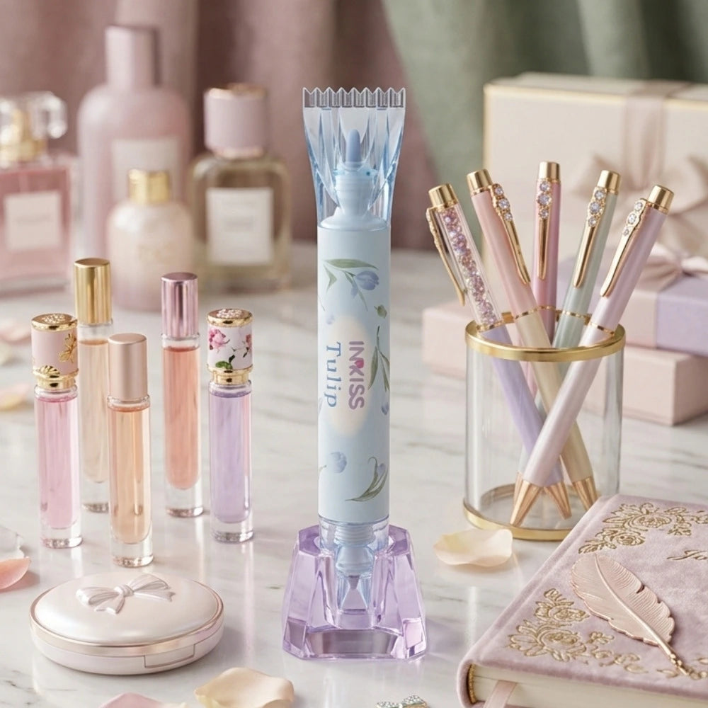 INKISS Evidenziatore Profumato Doppia Punta Tulip (Azzurro Chiaro) | Make-Up Your Desk
