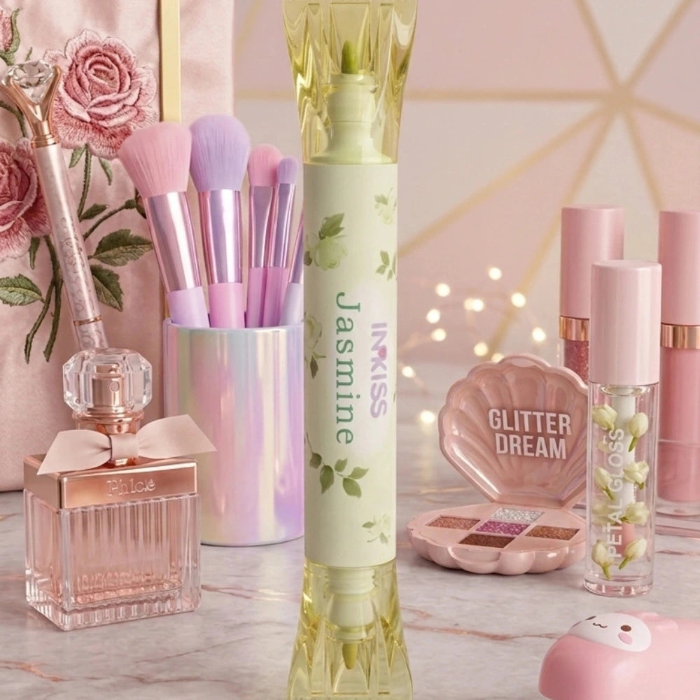 INKISS Evidenziatore Profumato Doppia Punta Jasmine (Verde Tenue) | Make-Up Your Desk