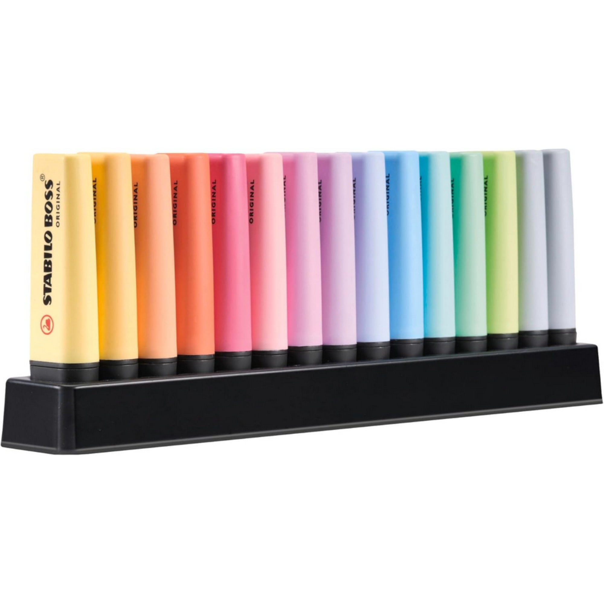 STABILO BOSS Desk Set 15 Colori – 8 Fluo + 7 Pastel, Made in Germany