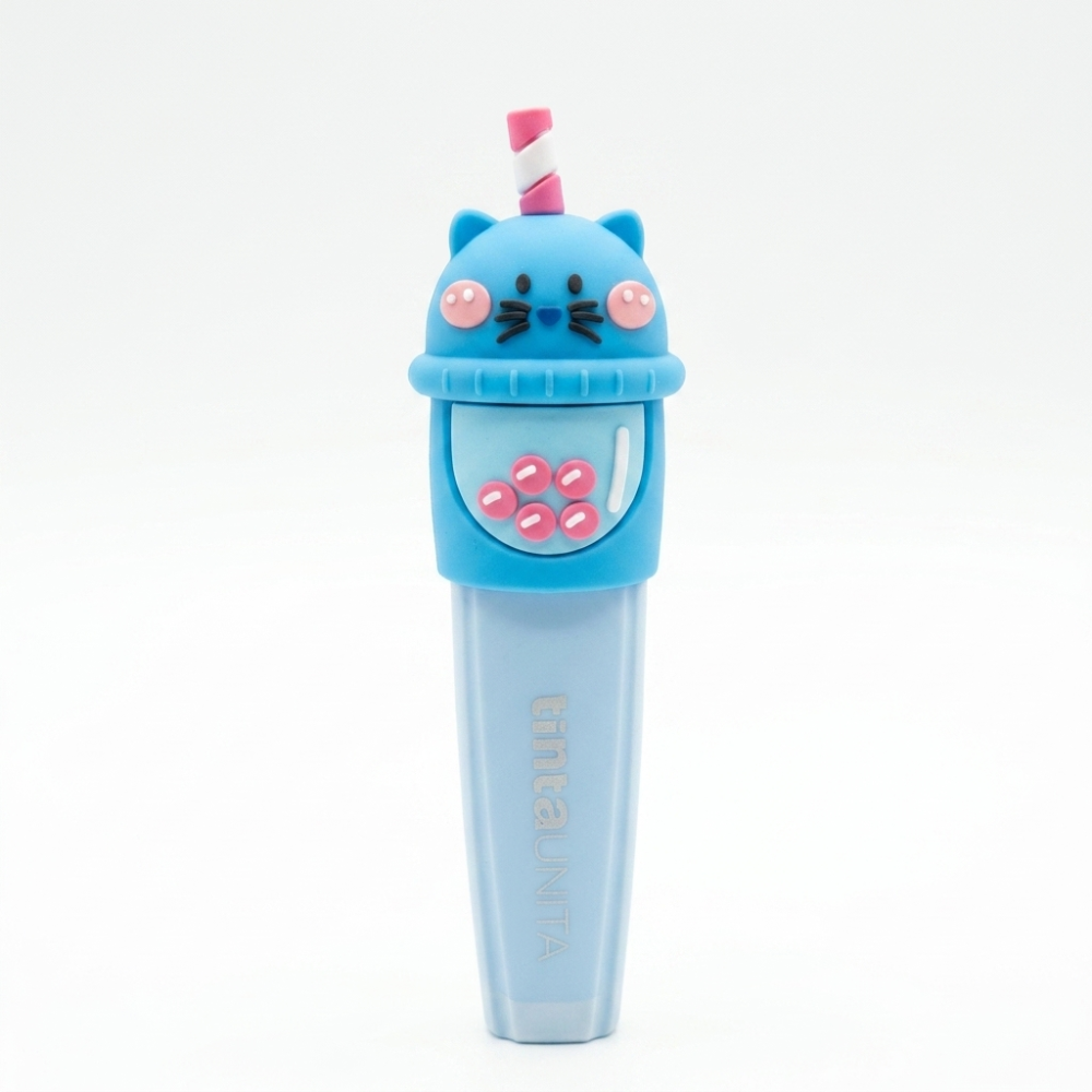 TintaUNITA Zoo Bubble Tea – Set 4 Evidenziatori Kawaii con Bustina