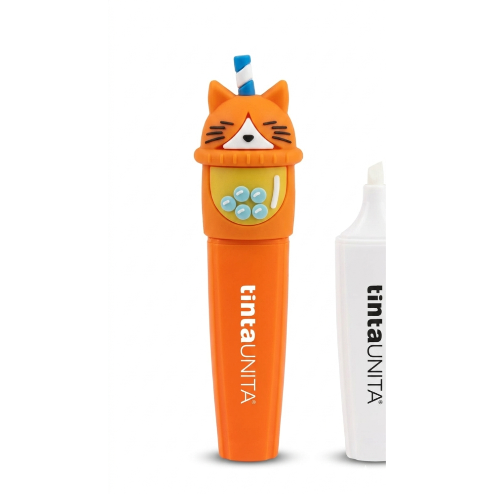 TintaUNITA Zoo Bubble Tea – Set 4 Evidenziatori Kawaii con Bustina