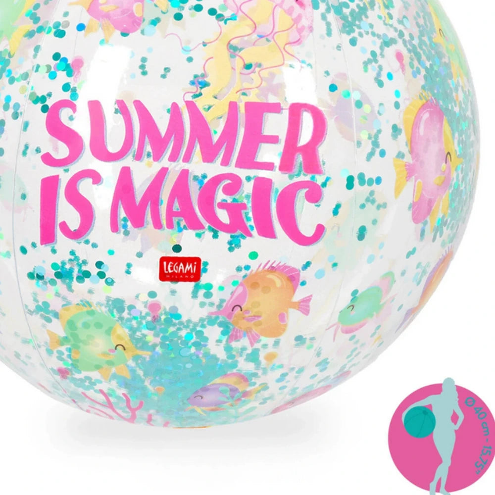 Legami Palla da Spiaggia Gonfiabile Summer is Magic – Glitter Beach Ball
