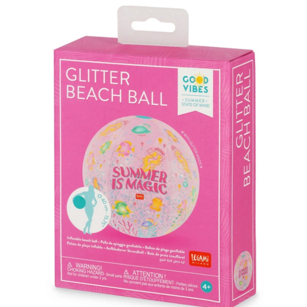 Legami Palla da Spiaggia Gonfiabile Summer is Magic – Glitter Beach Ball