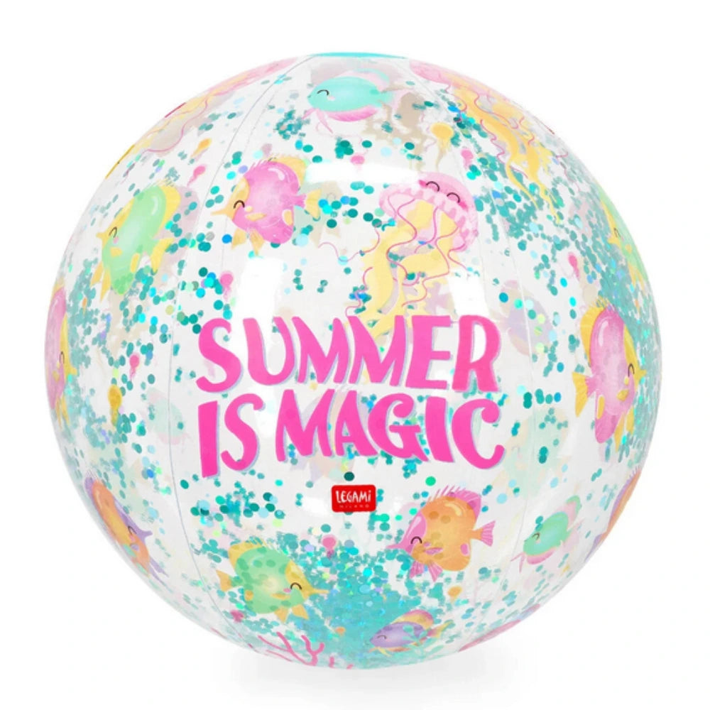 Legami Palla da Spiaggia Gonfiabile Summer is Magic – Glitter Beach Ball