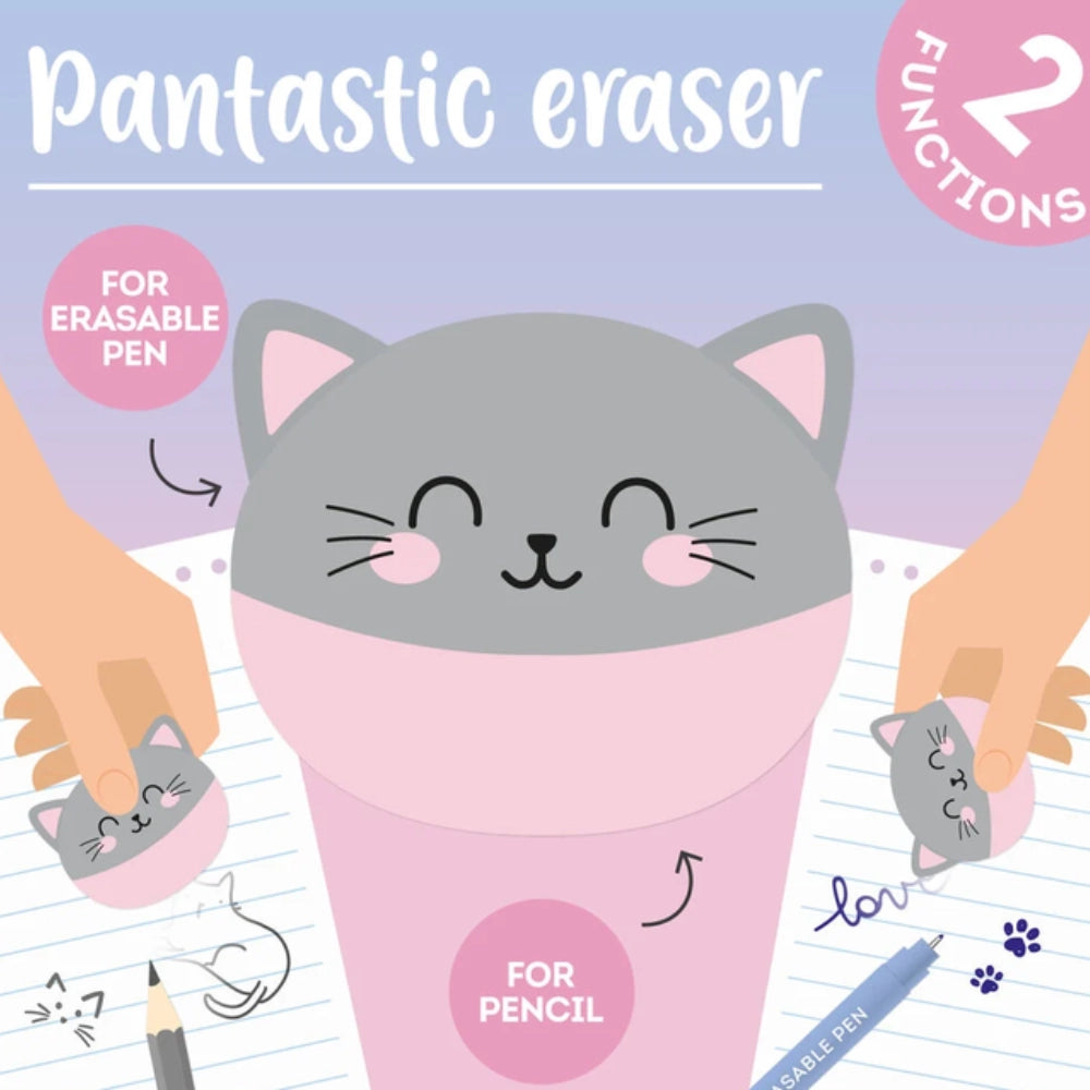 Legami Meow Kitty – Gomma 2-in-1 Grigia e Rosa