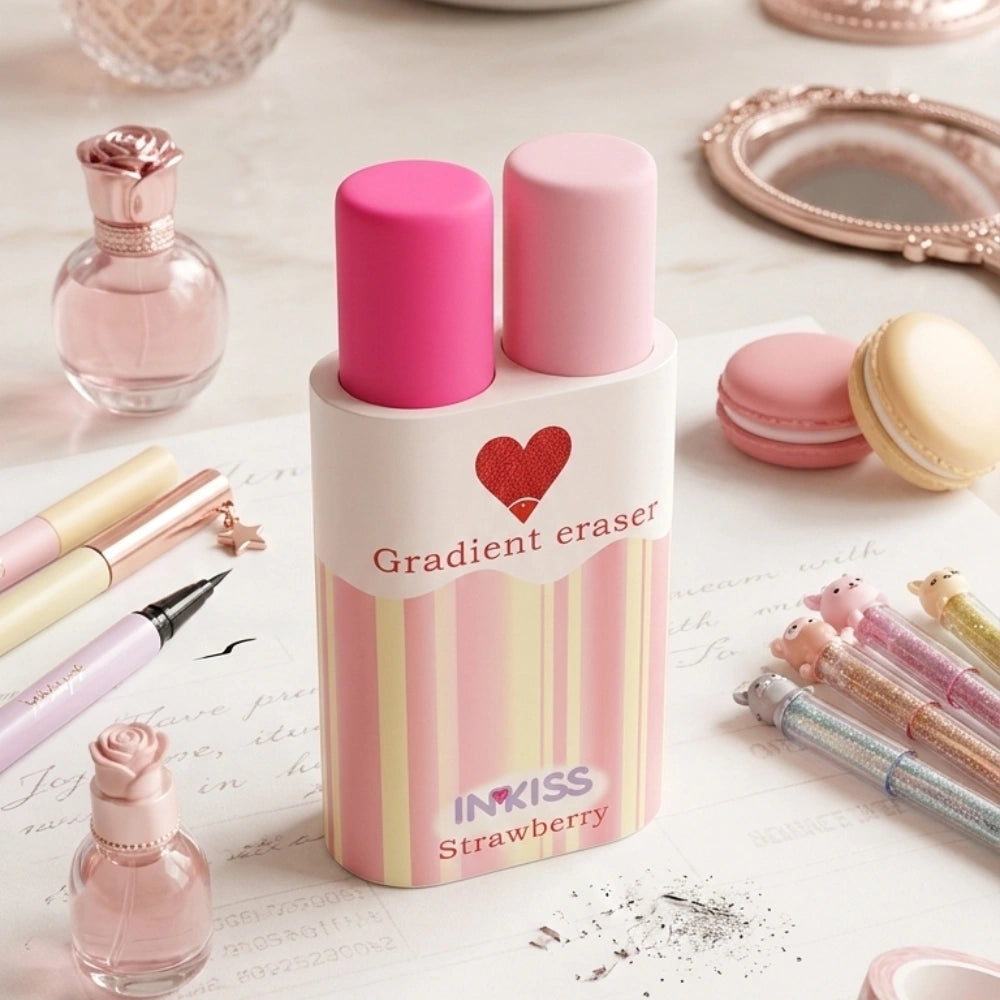 INKISS Confezione 2 Gomme Profumate Fragola | Make-Up Your Desk