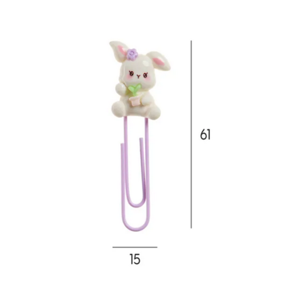Graffette Kawaii Coniglietto Back2Fun – Set 5 Fermagli Cute “Clip & Calm”