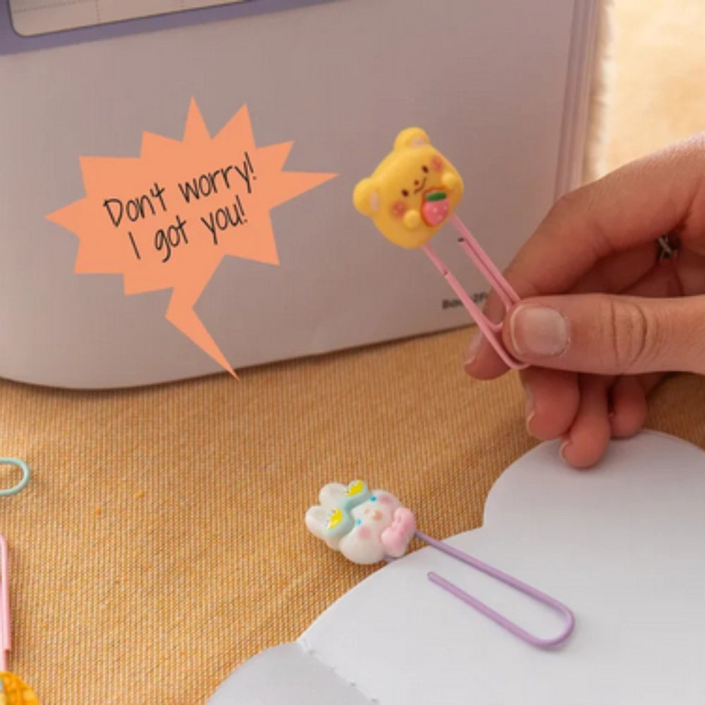 Graffette Kawaii Orsetto Back2Fun – Set 5 Fermagli Cute “Clip & Calm”