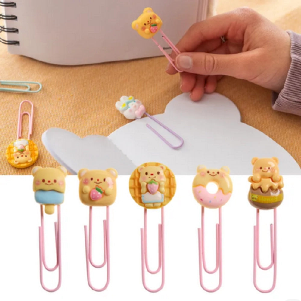 Graffette Kawaii Orsetto Back2Fun – Set 5 Fermagli Cute “Clip & Calm”