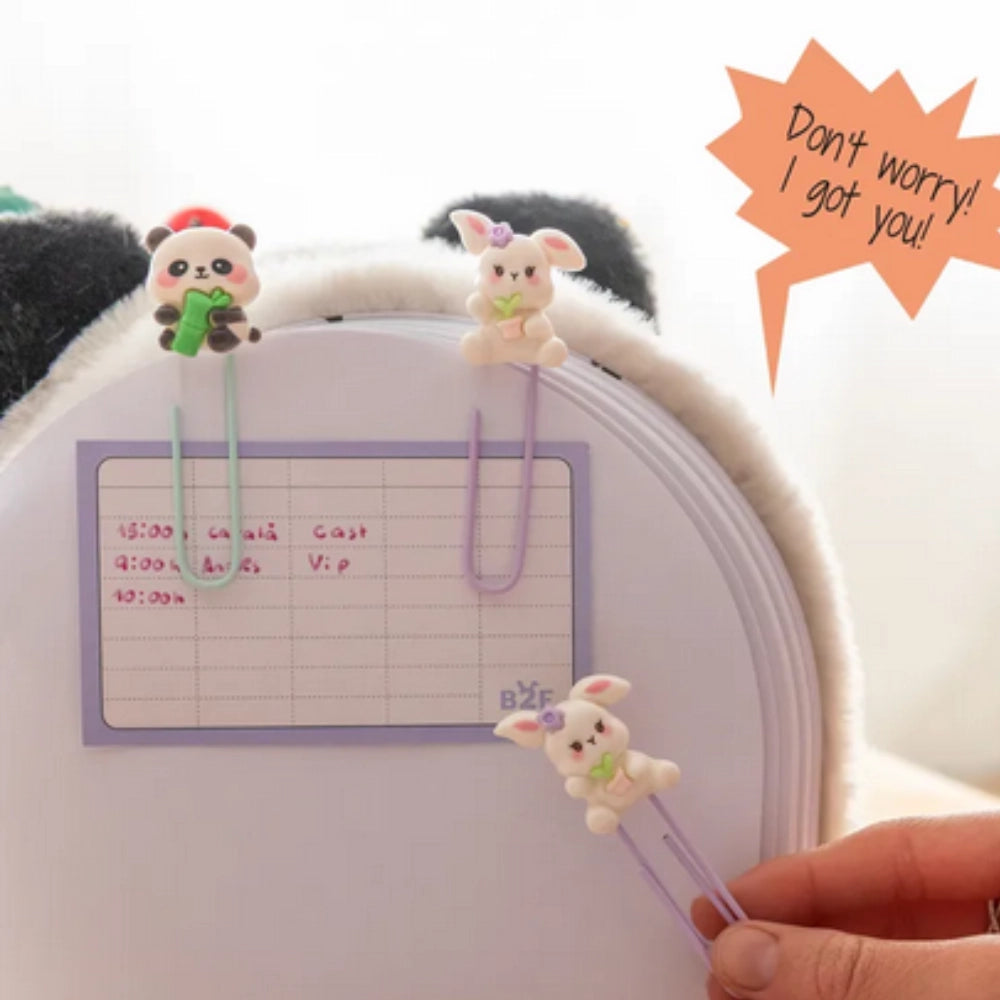 Graffette Kawaii Panda Back2Fun – Set 5 Fermagli Cute “Clip & Calm”