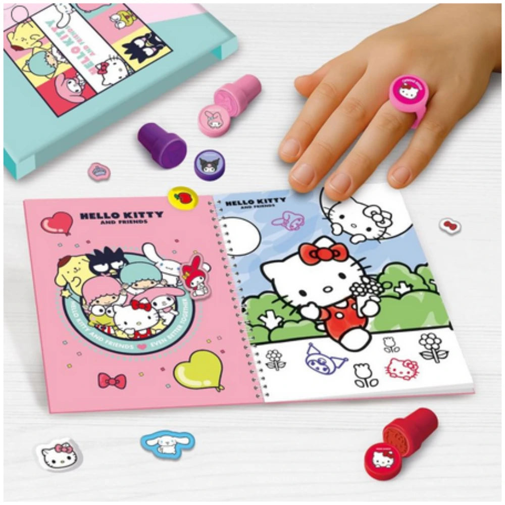 Hello Kitty Stickers e Timbri – Set Cancelleria per Bambine