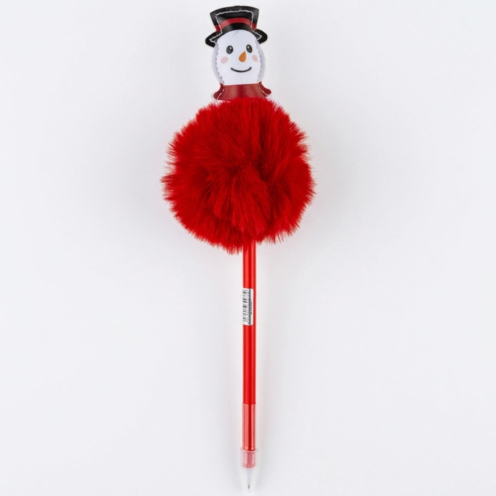 Set 3 penne natalizie con pon pon – Renna, Babbo Natale e Pupazzo di Neve