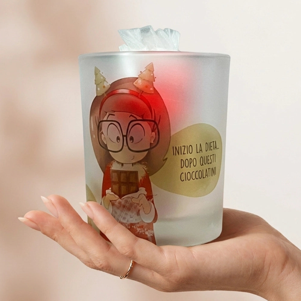 Italian Joy Pensieri Colorati – Bicchiere regalo con cioccolatini 110 g
