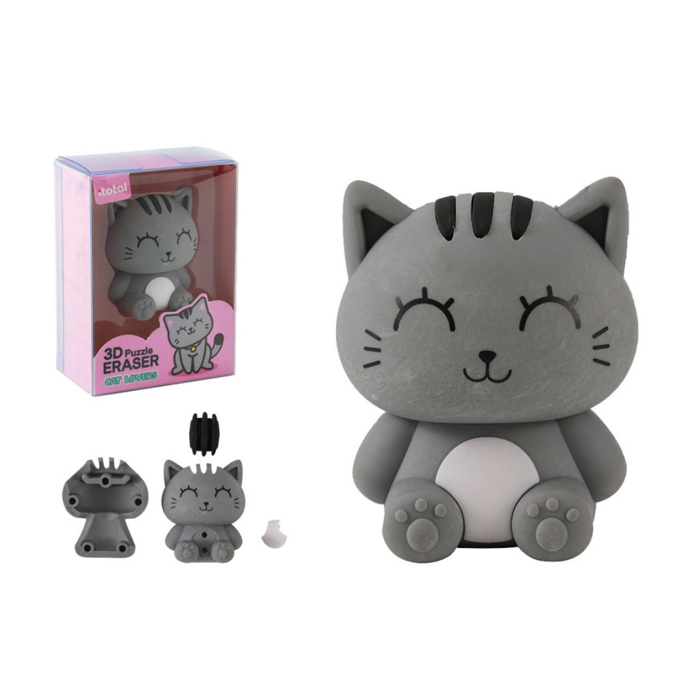 Gomma Puzzle 3D XL Gattino Grigio iTotal