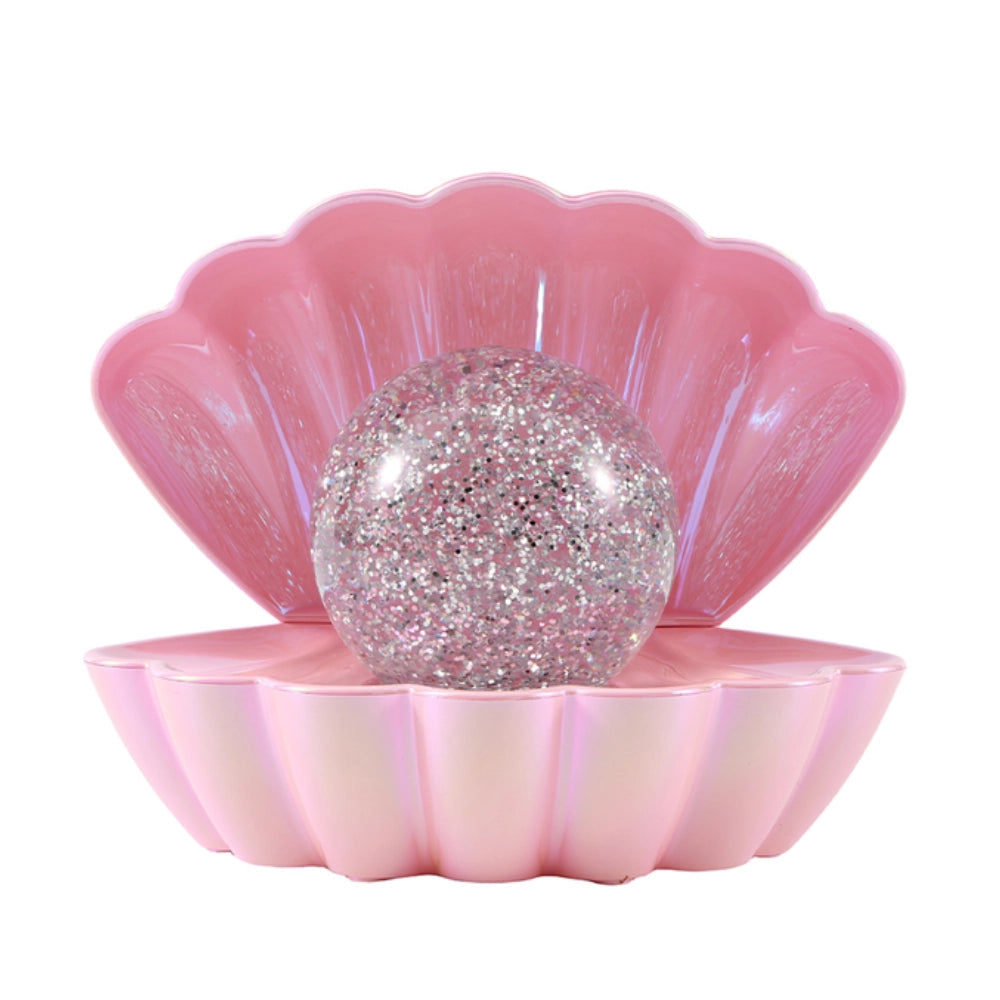 Lampada a Conchiglia Glitterata iTotal XL2930G rosa – perla con glitter rosa a vortice e luce LED RGB cambia colore