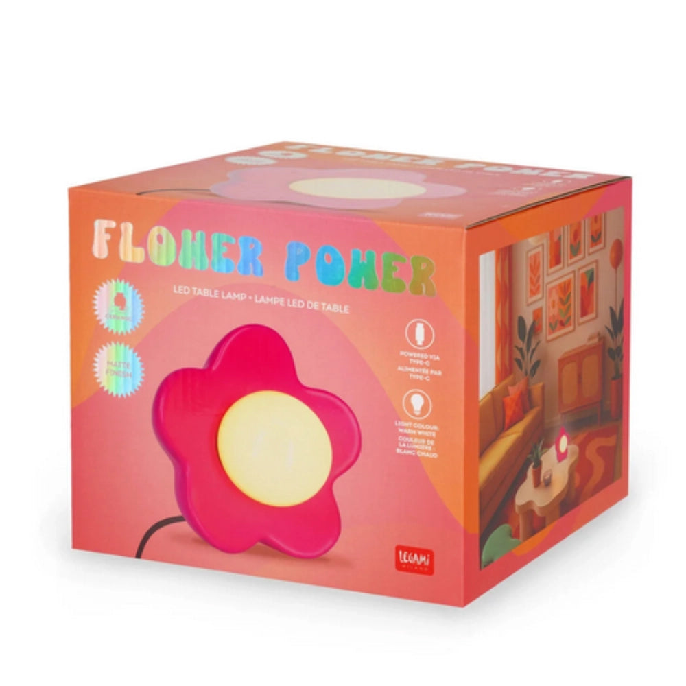 Lampada Led da Tavolo Flower Power Matte Pink – Legami
