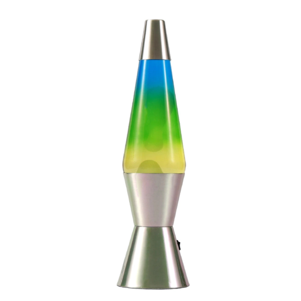 Lampada Lava LED Spaceship iTotal – Base Cromata Giallo/Blu