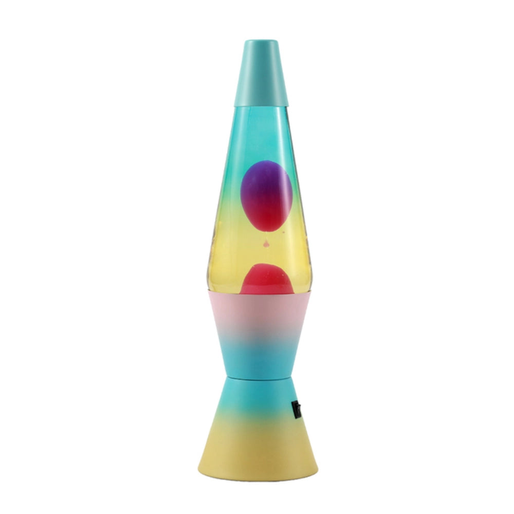 Lampada Lava LED Spaceship iTotal MACARON – palette arcobaleno turchese giallo rosa viola