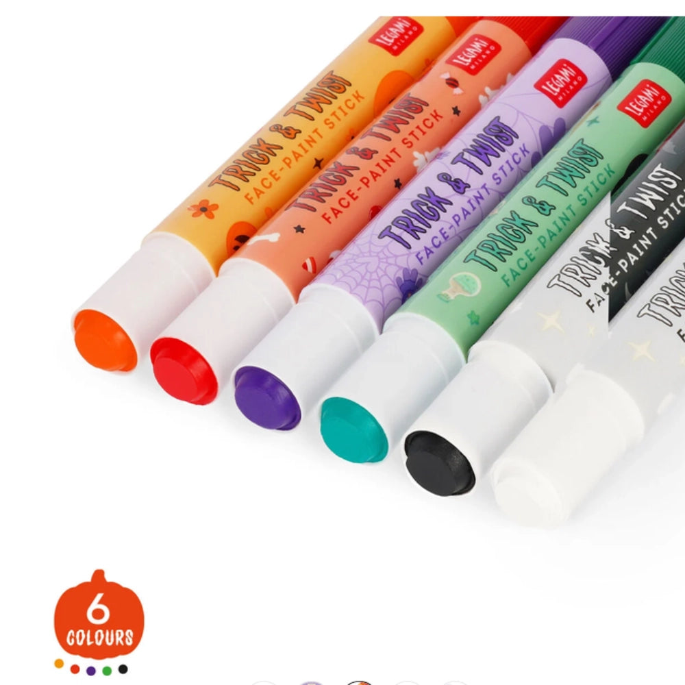 Legami Trick & Twist – Set di 6 Trucchi Viso in Stick Halloween con Stencil