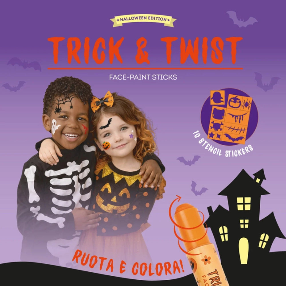 Legami Trick & Twist – Set di 6 Trucchi Viso in Stick Halloween con Stencil
