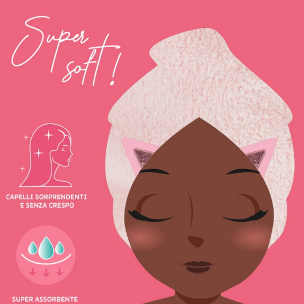 Asciugamano Turbante per Capelli Kitty Legami – Love My Hair | Microfibra