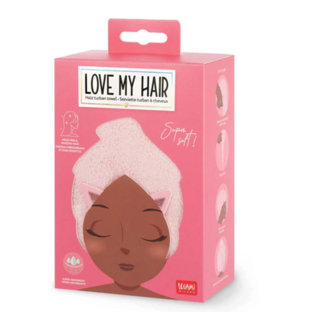 Asciugamano Turbante per Capelli Kitty Legami – Love My Hair | Microfibra