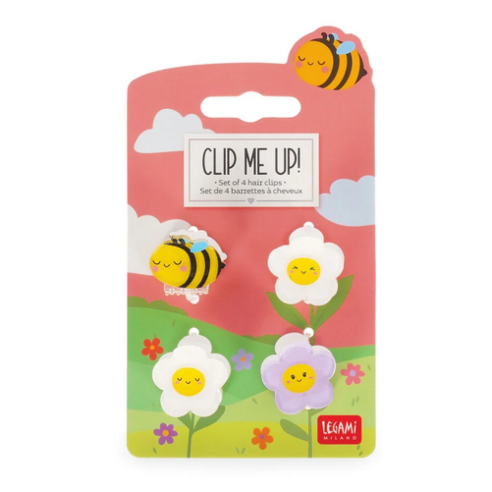 Set di 4 Mini Mollette per Capelli Bee — Clip Me Up! | Legami