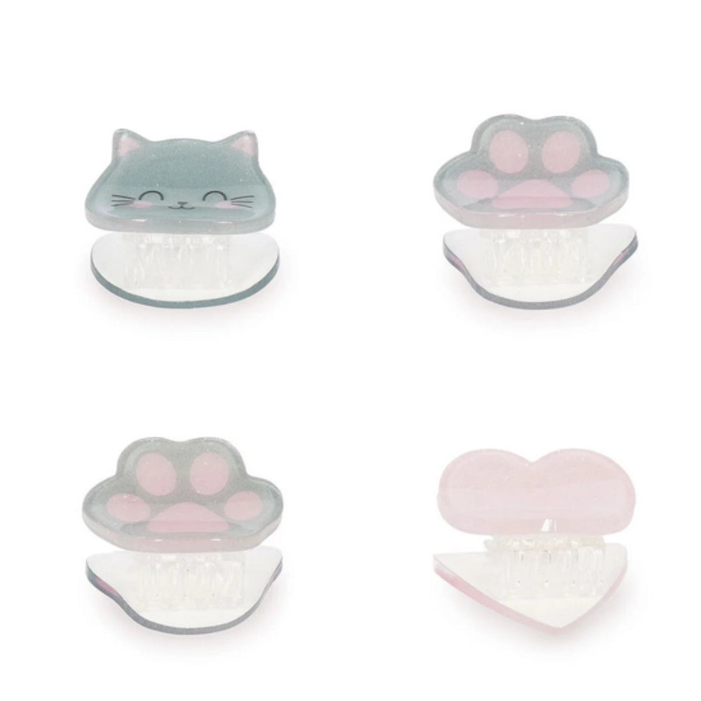 Set di 4 Mini Mollette per Capelli Kitty — Clip Me Up! | Legami