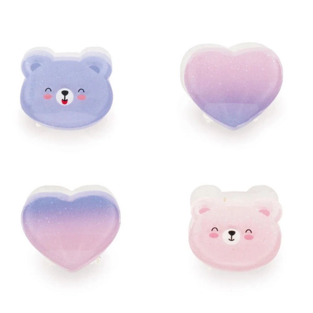 Set di 4 Mini Mollette per Capelli Teddy — Clip Me Up! | Legami