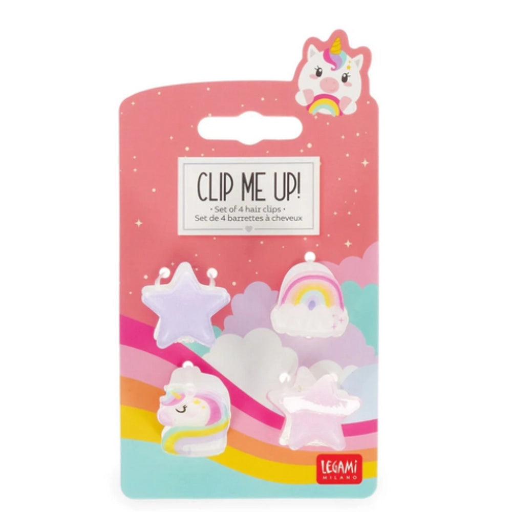 Set di 4 Mini Mollette per Capelli Unicorn — Clip Me Up! | Legami