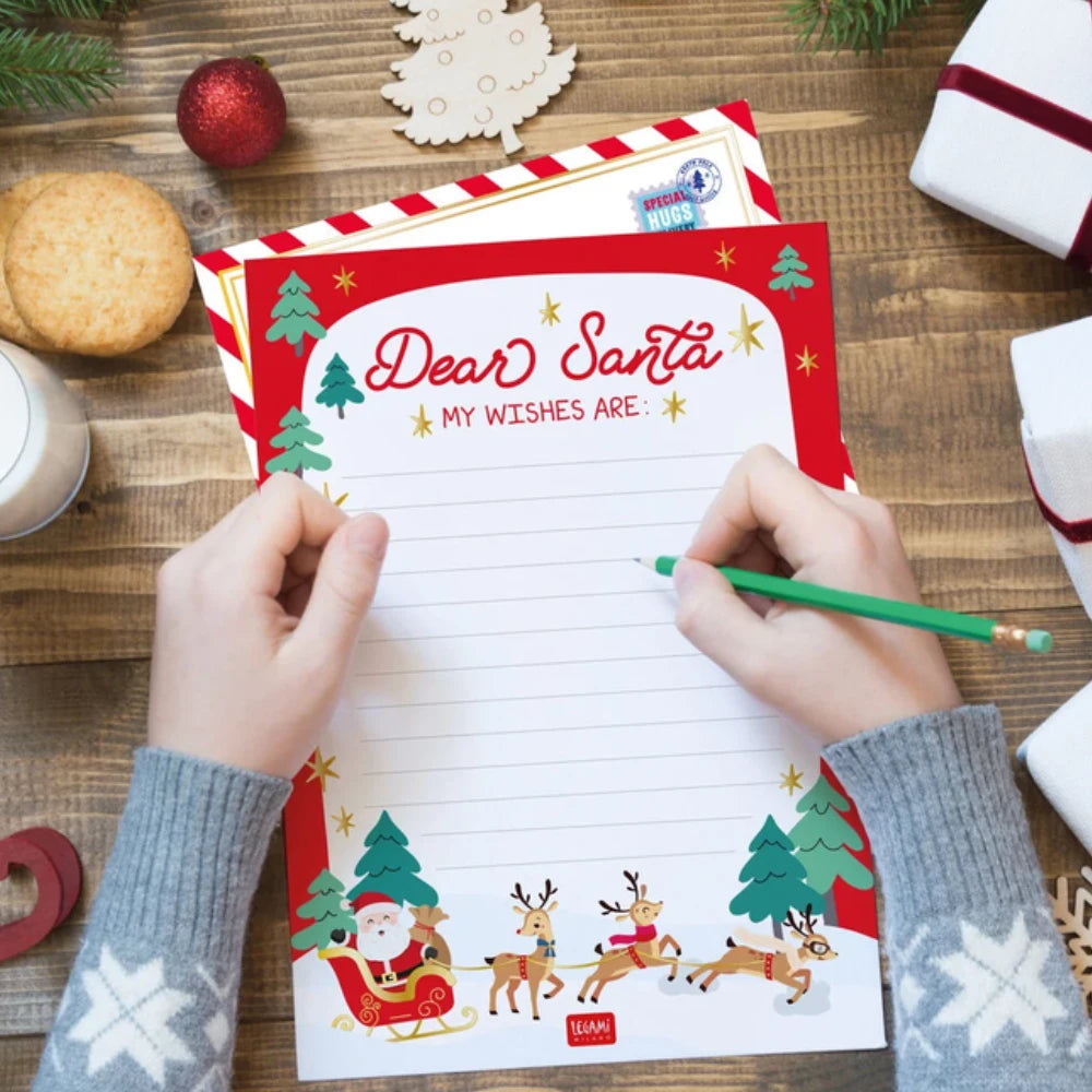 Legami Dear Santa – Kit per lettera a Babbo Natale rosso
