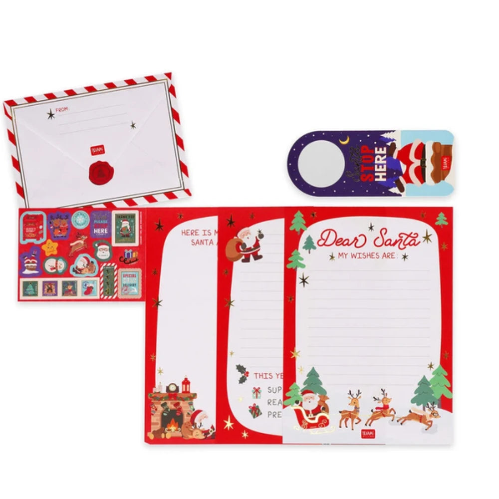 Legami Dear Santa – Kit per lettera a Babbo Natale rosso