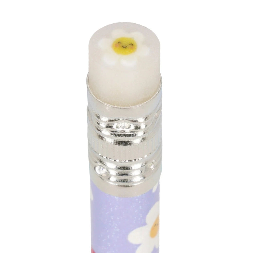 Legami Matita in Carta Riciclata Daisy – dettaglio gommina margherita kawaii