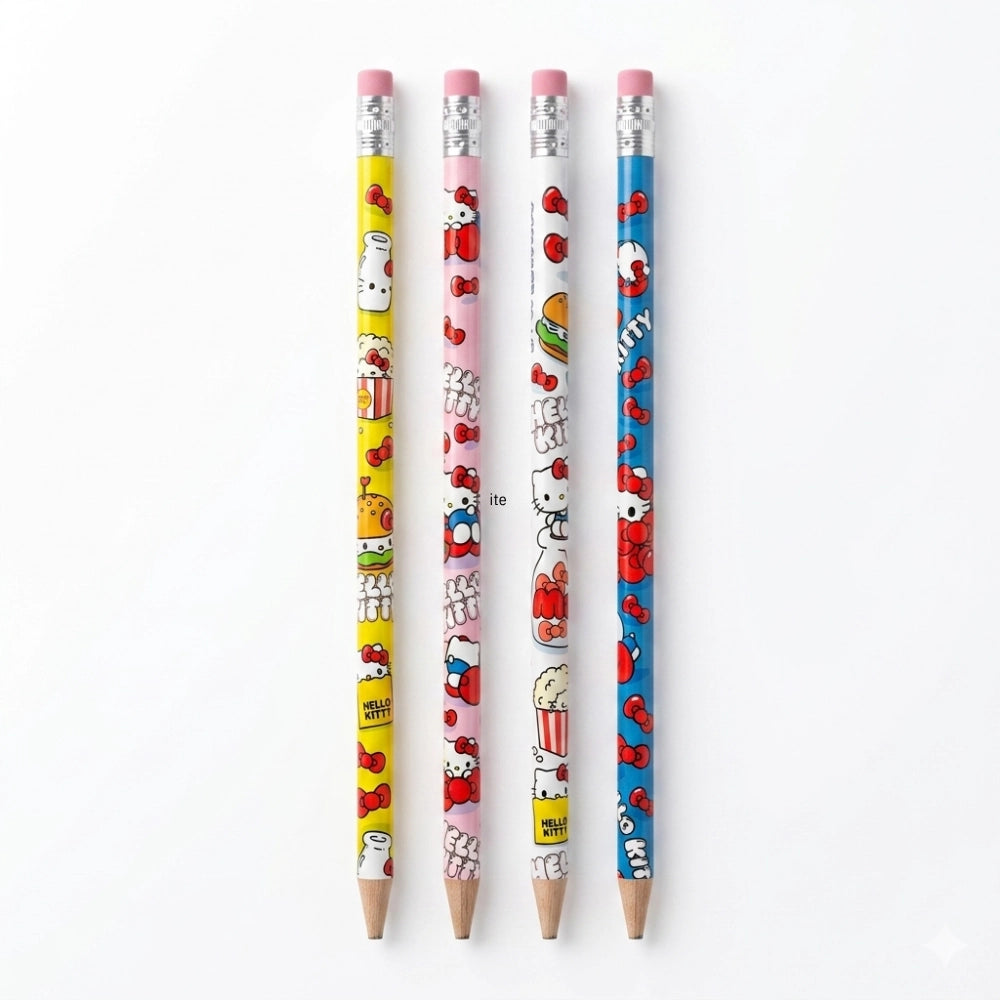4 Matite Hello Kitty in Confezione 2026 – Set Matite Sanrio