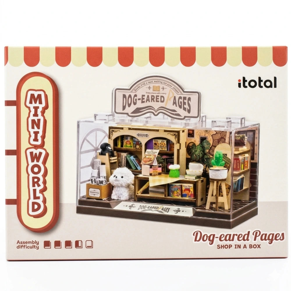 Mini World I-Total Shop in a Box – Dog-Eared Pages | Kit DIY Libreria Miniatura