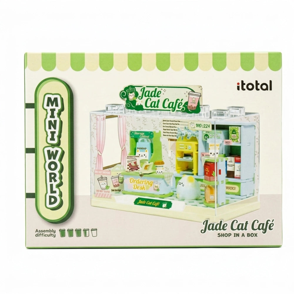 Mini World I-Total Shop in a Box – Jade Cat Cafè | Kit DIY Caffè Orientale Miniatura