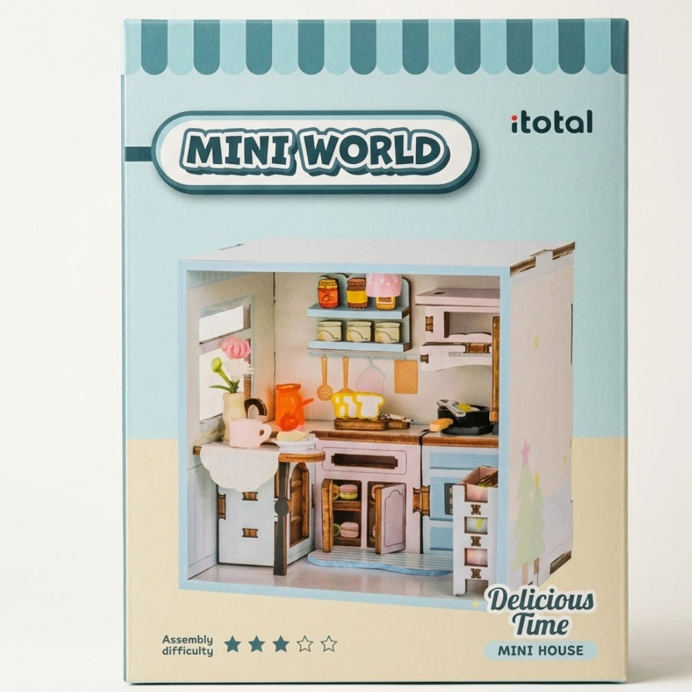 Kit DIY I-Total Mini World XL3508 Delicious Time – Angolo Cafè in Miniatura Fai-da-Te
