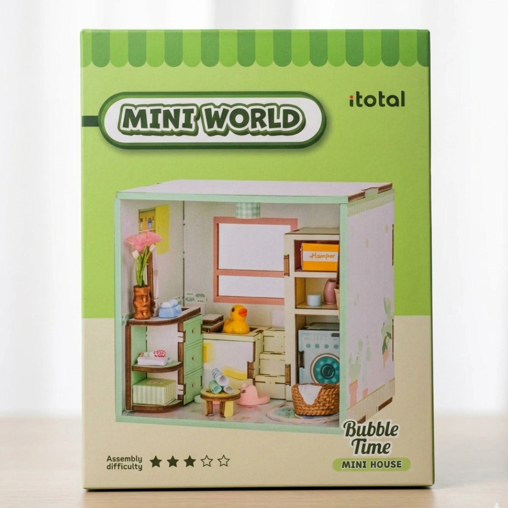Kit DIY I-Total Mini World XL3511 Bubble Time – Camera da Bagno in Miniatura Fai-da-Te
