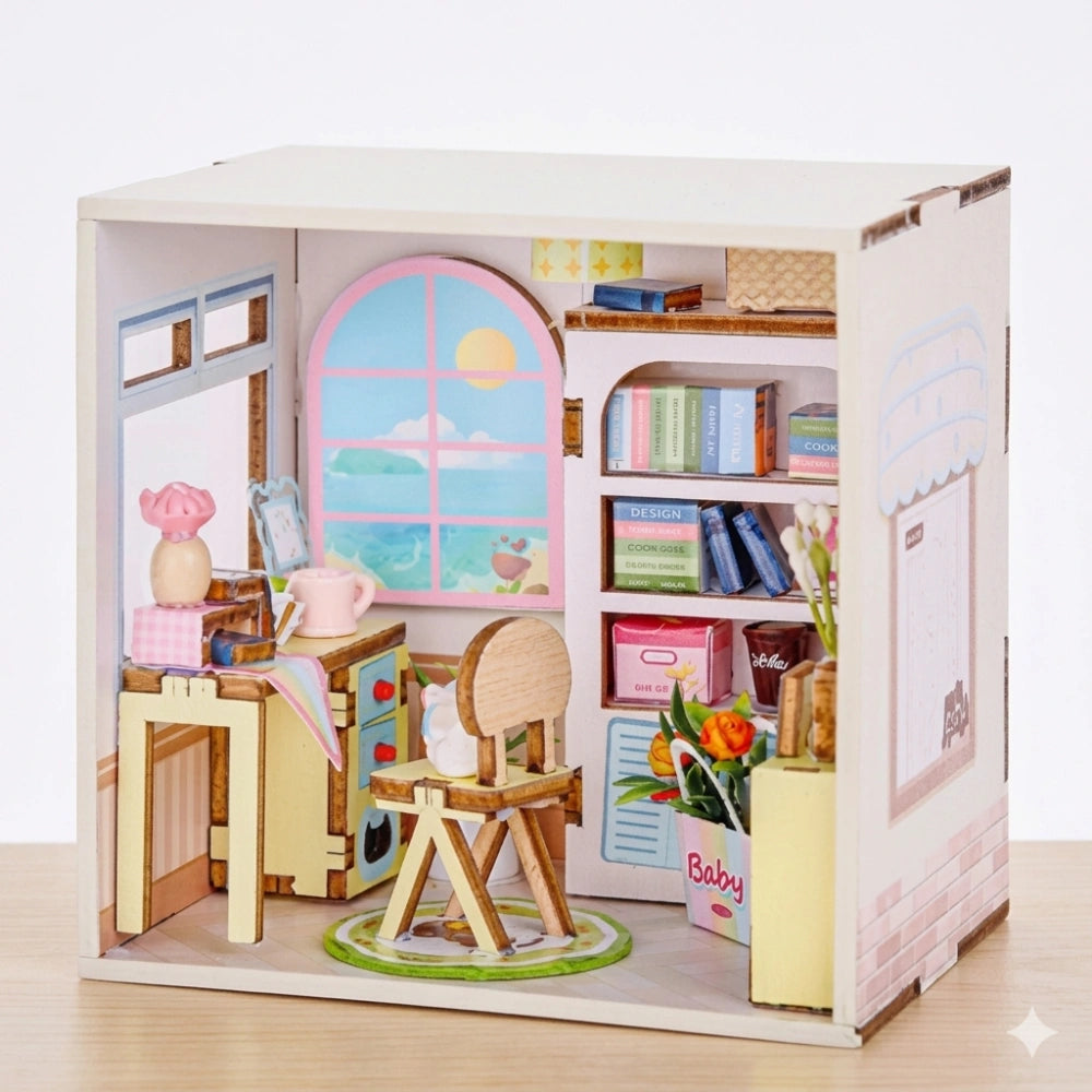 Kit DIY I-Total Mini World XL3506 Relaxing Time – Soggiorno in Miniatura Fai-da-Te