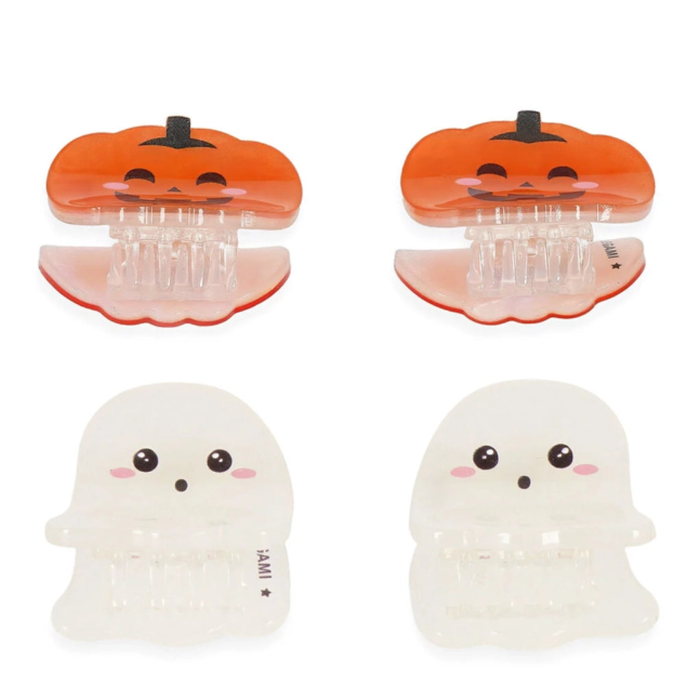 Legami Clip Me Up Halloween Edition – grafica promozionale su sfondo viola con fantasy house e 4 mollettine fluttuanti