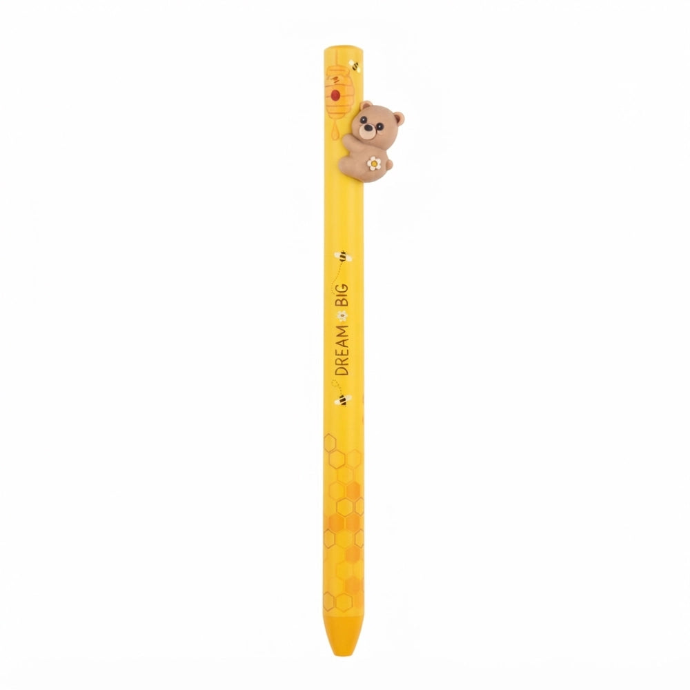 Penna Biro a Scatto Free Hugs Legami Orsetto giallo con topper 3D orsetto miele - Dream Big