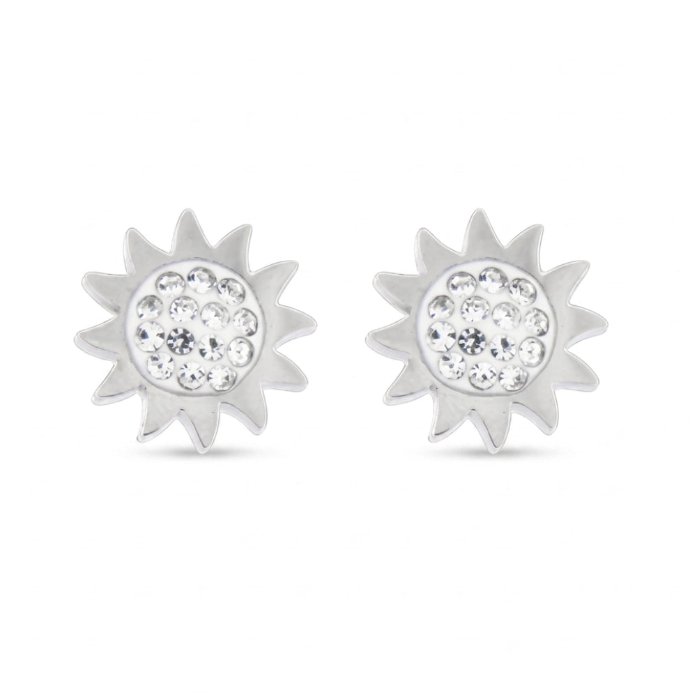 Orecchini Donna Sole con Zirconi in Acciaio – Aqua