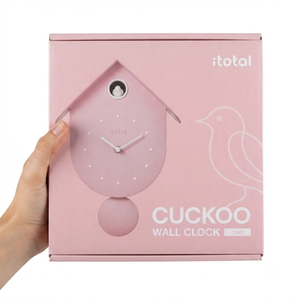 Orologio a Cucù iTotal XL3420 rosa pastello – confezione regalo Cuckoo Wall Clock Bird
