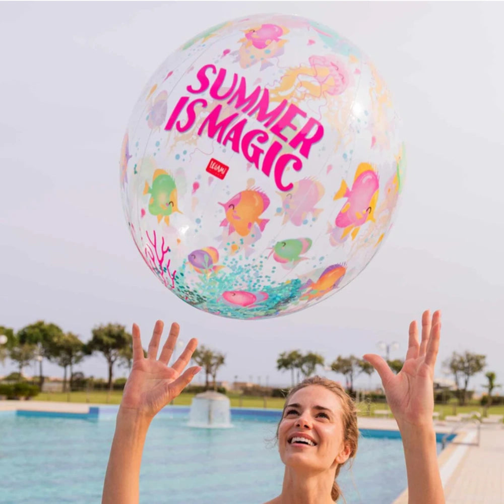 Legami Palla da Spiaggia Gonfiabile Summer is Magic – Glitter Beach Ball