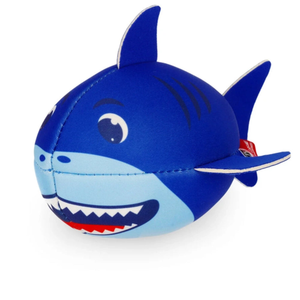Legami Palla Galleggiante Shark vista frontale – squalo sorridente con denti bianchi e occhio grande