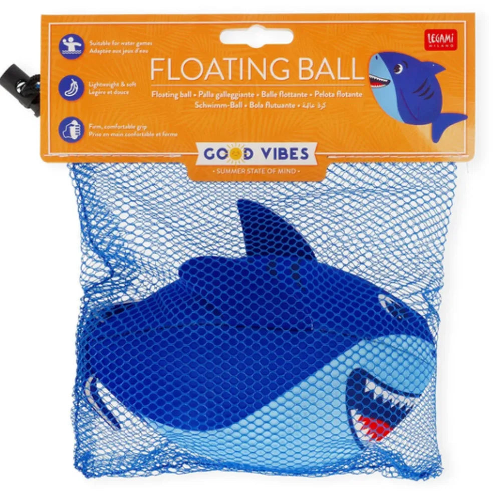 Legami Palla Galleggiante Shark in confezione rete – packaging Good Vibes Summer State of Mind