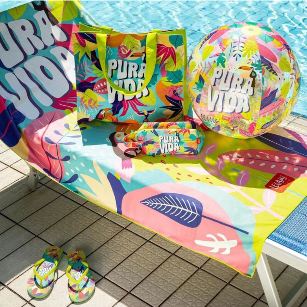 Palla Gonfiabile Glitter Pura Vida Legami – set completo accessori mare piscina