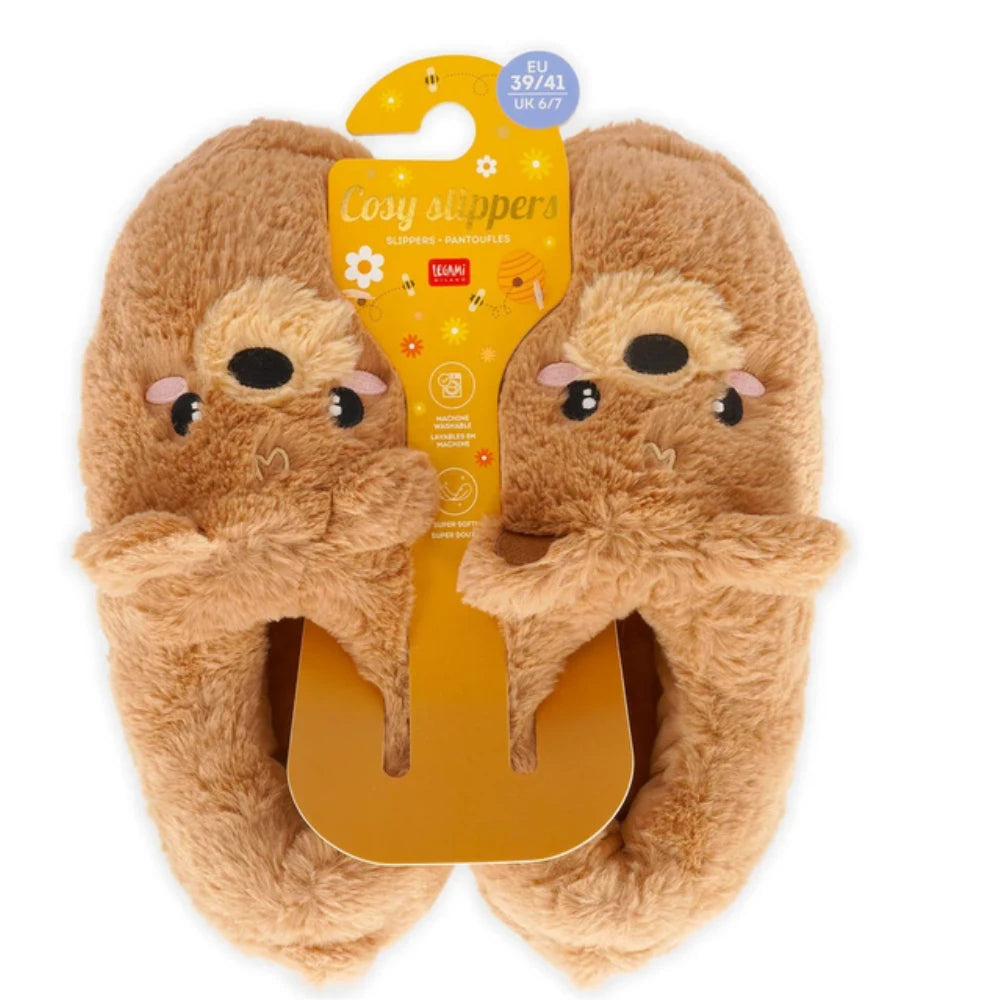 Legami Cosy Slippers – Pantofole Teddy Bear Marroni