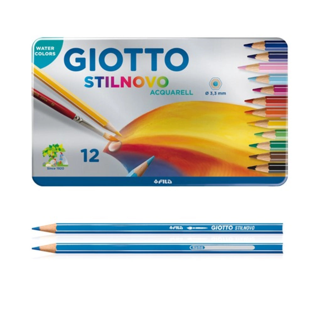 Pastelli Acquerellabili Giotto - 12 Colori - Confezione Rigida Made in Italy