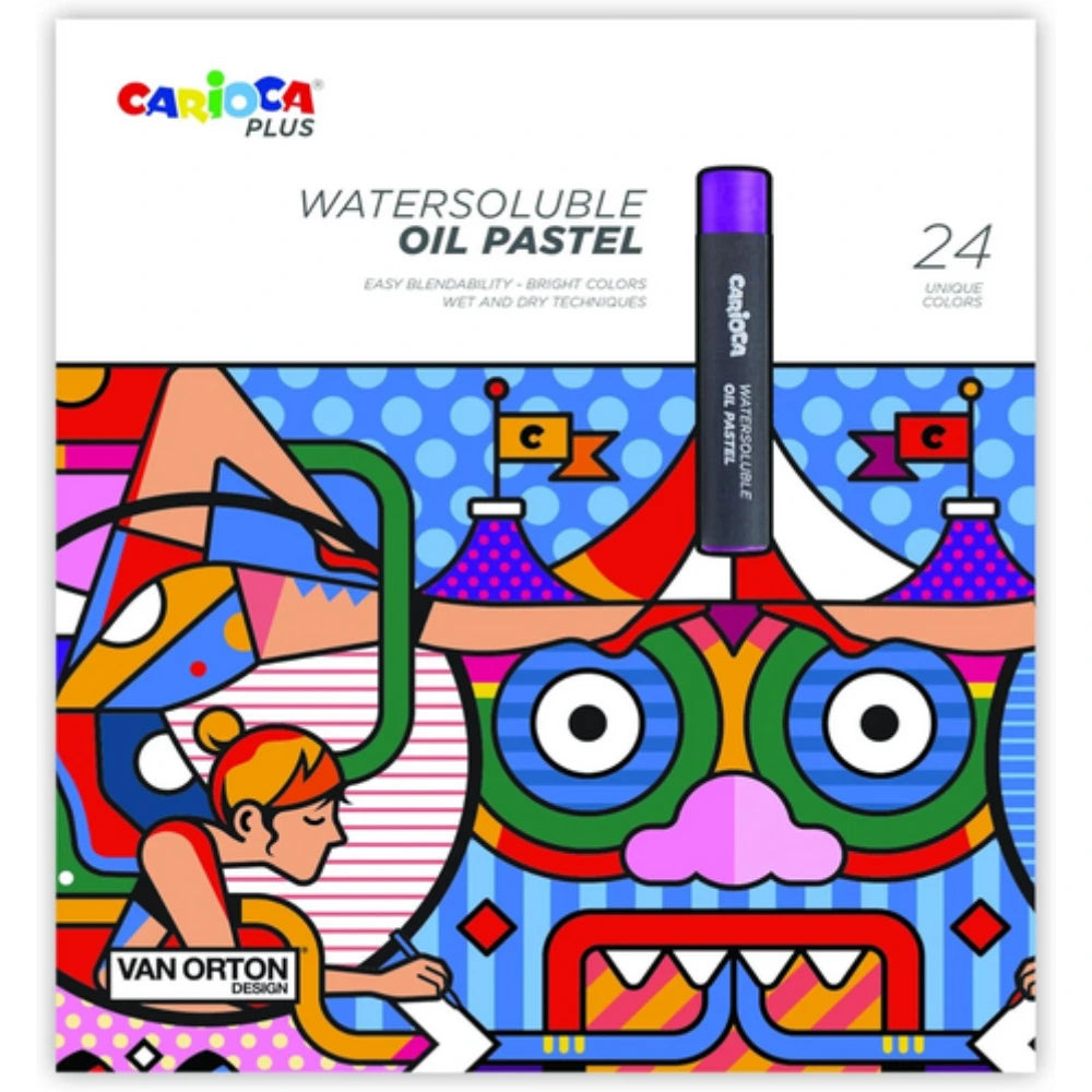 Carioca Plus Pastelli ad Olio Acquarellabili 24 Colori